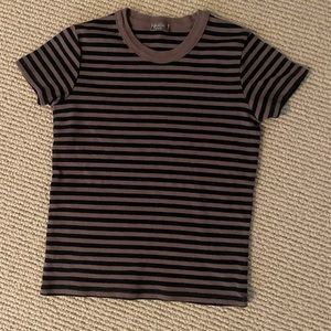 Brandy Melville brown striped top